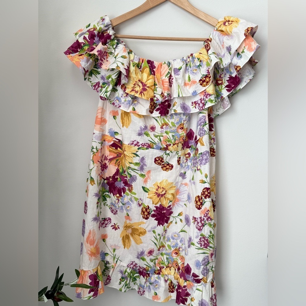 H&M Floral Ruffle Off-Shoulder Dress - Picture 4 of 9